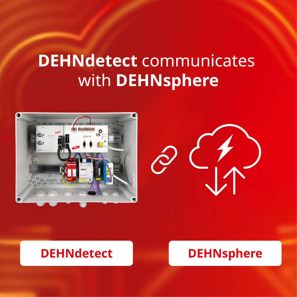 DEHNdetect communicates with DEHNsphere